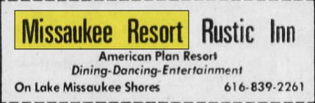 Missaukee Resort - Aug 1974 Ad
